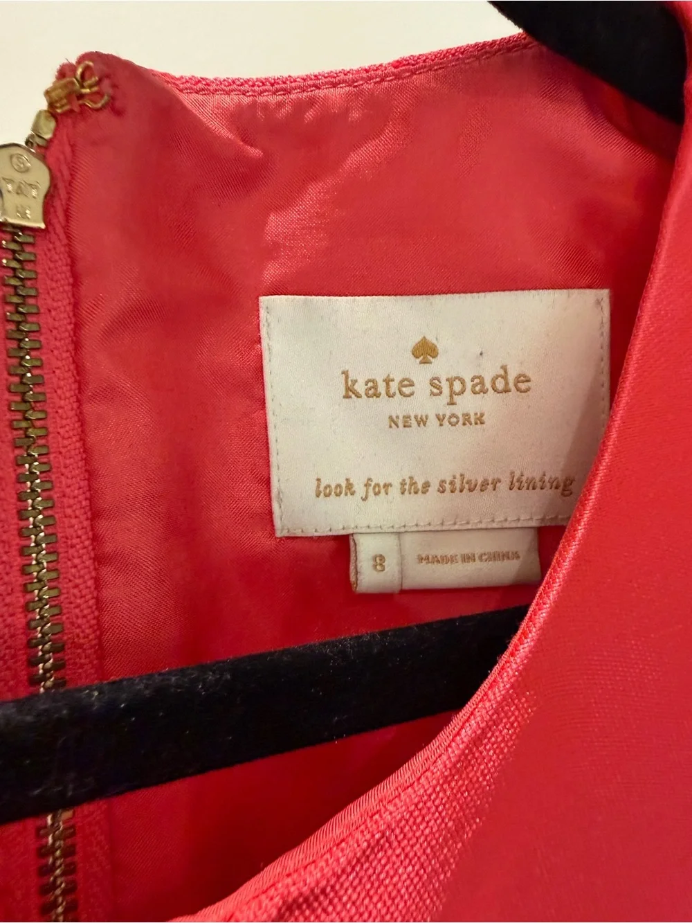 kate spade vibrant Coral Sleeveless Fit-and-Flare Party Dress - Picture 3 of 4